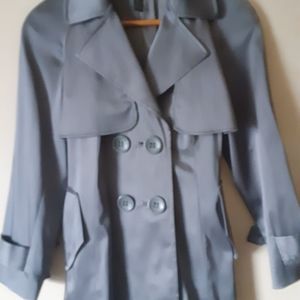 INC  Womens Double-breasted Jacket. ECU, GunMetal Gray Size M